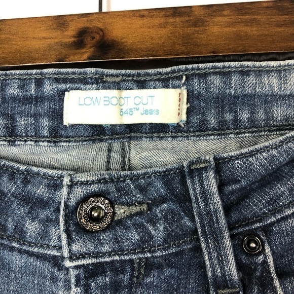 Levi's 545 Medium Wash Low Boot Cut Jeans 6 - Picture 4 of 8